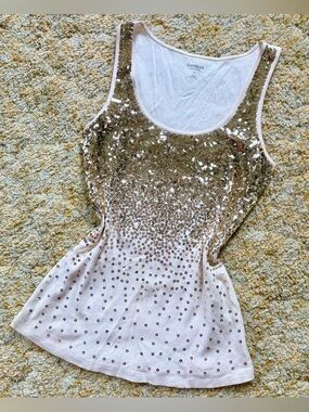 Gold Sequined Tank Top